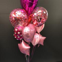 hearts and stars balloon bouquet