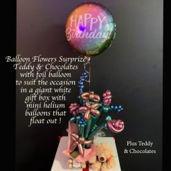 balloon flower surprize teddy chocolates