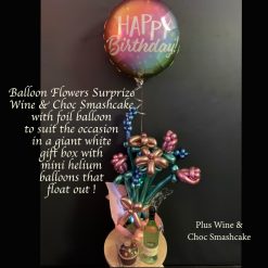 balloon flower surprize wine and smashcake