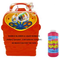 battery operated bubble blower and bubbles